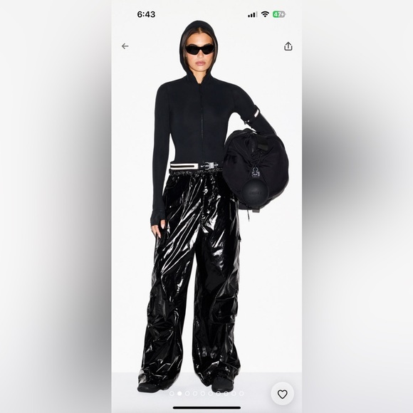 “NikeSkims” Shiny Nylon Cargo Pant - Picture 1 of 7